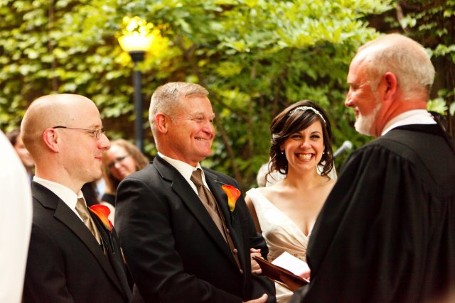 nashville wedding, downtown, outdoor, bride, father of bride, groom, aisle